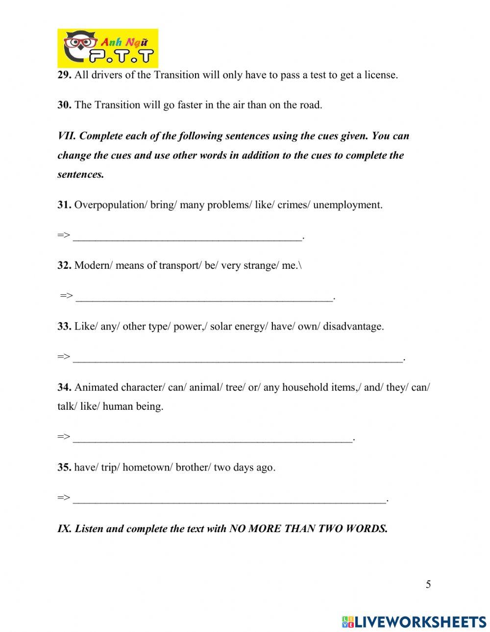 Ta7 semester 2 final test 1