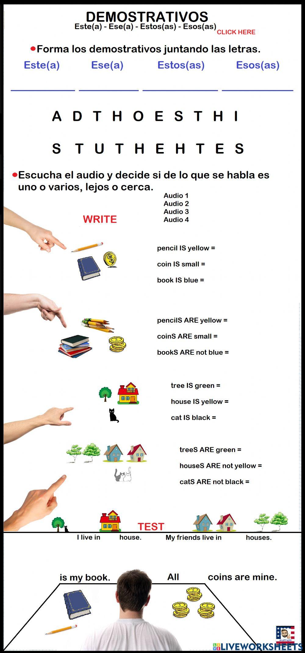 Demostrativos en ingles