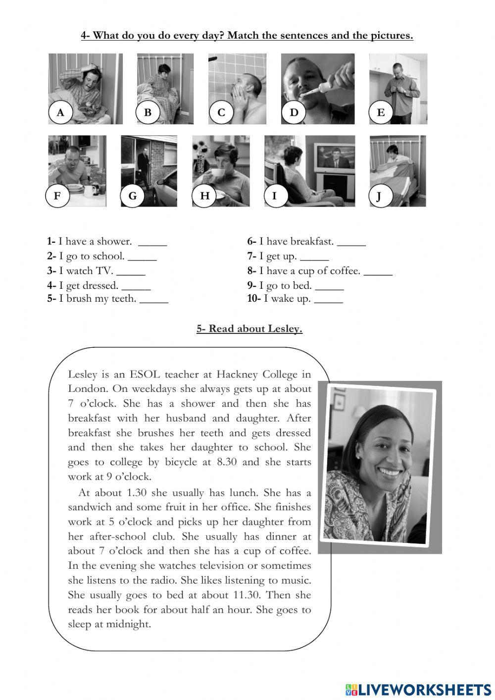 Repaso be, present simple, present continuous