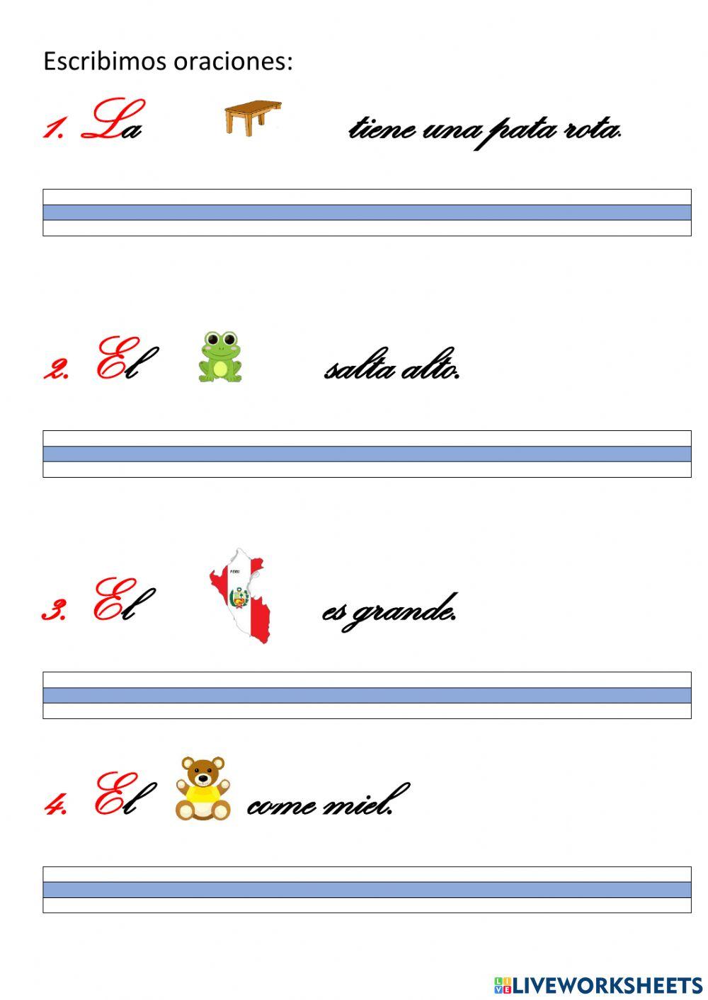 Practicamos escritura.