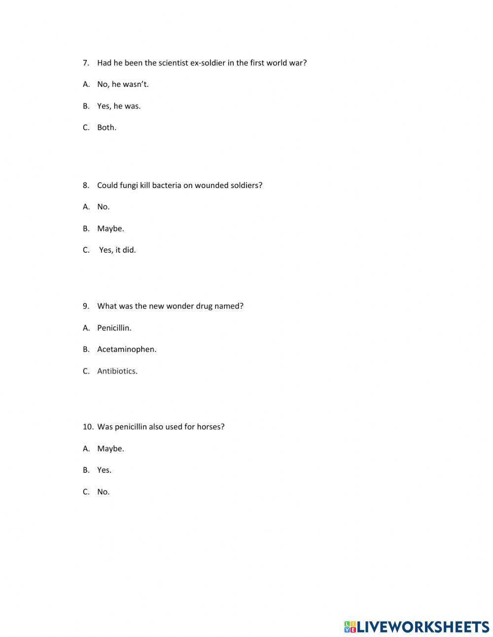 The discovery of penicillin