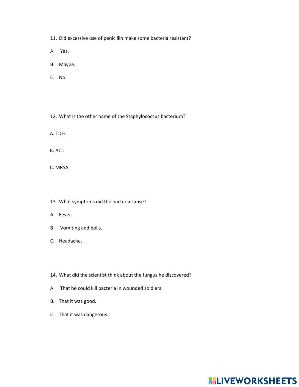 The discovery of penicillin