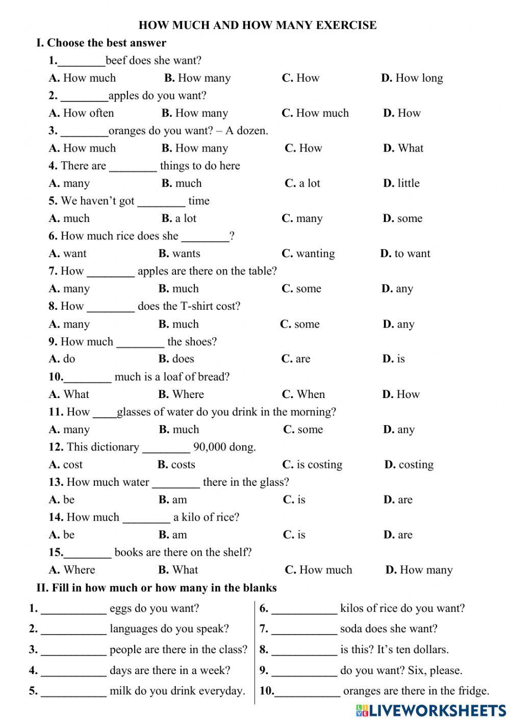 Lop 5- how much-how many