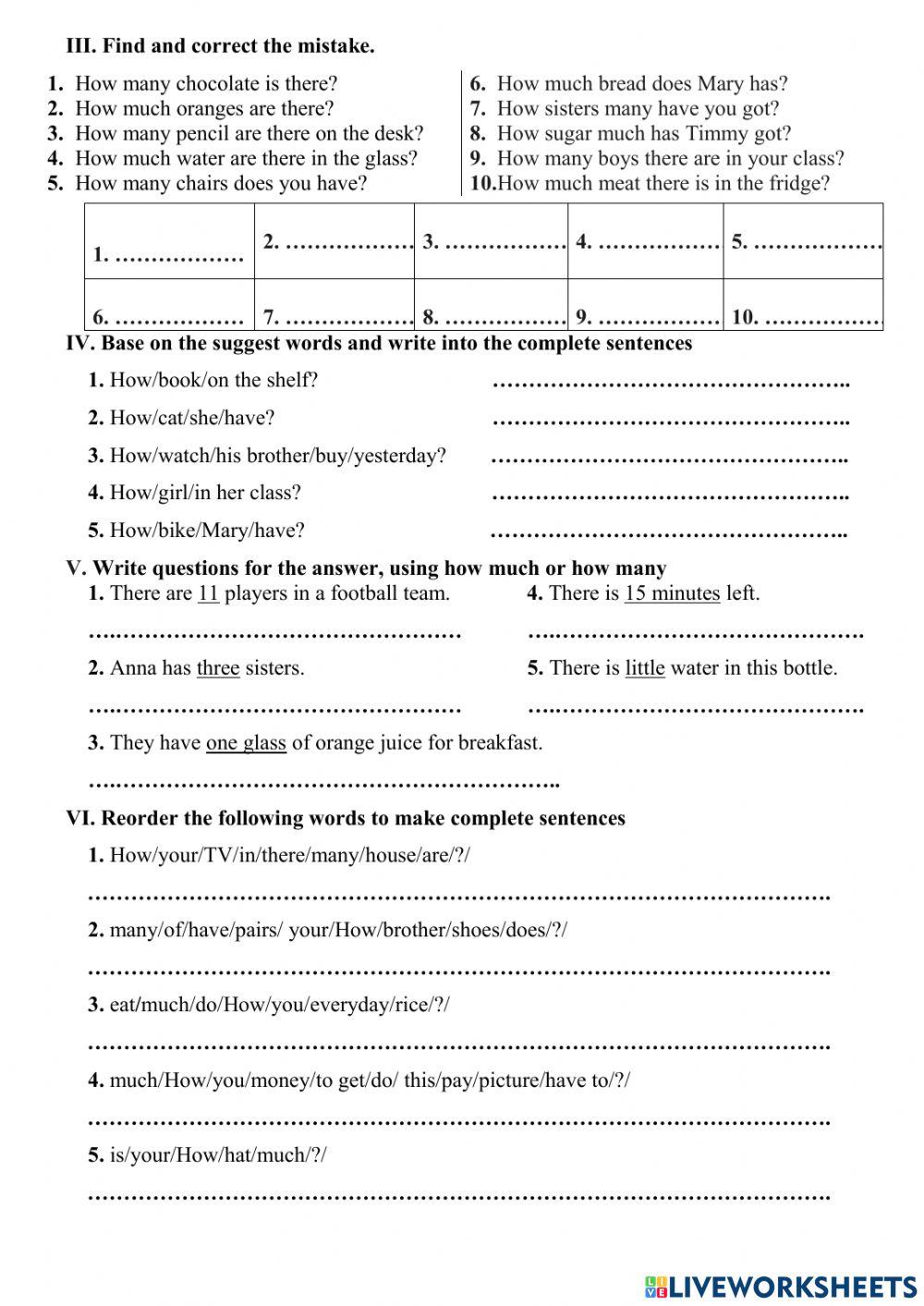 Lop 5- how much-how many