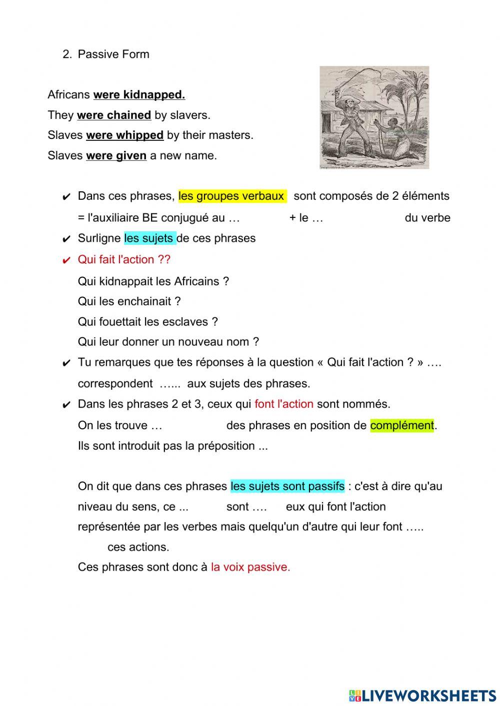 Acitve and passive slavery