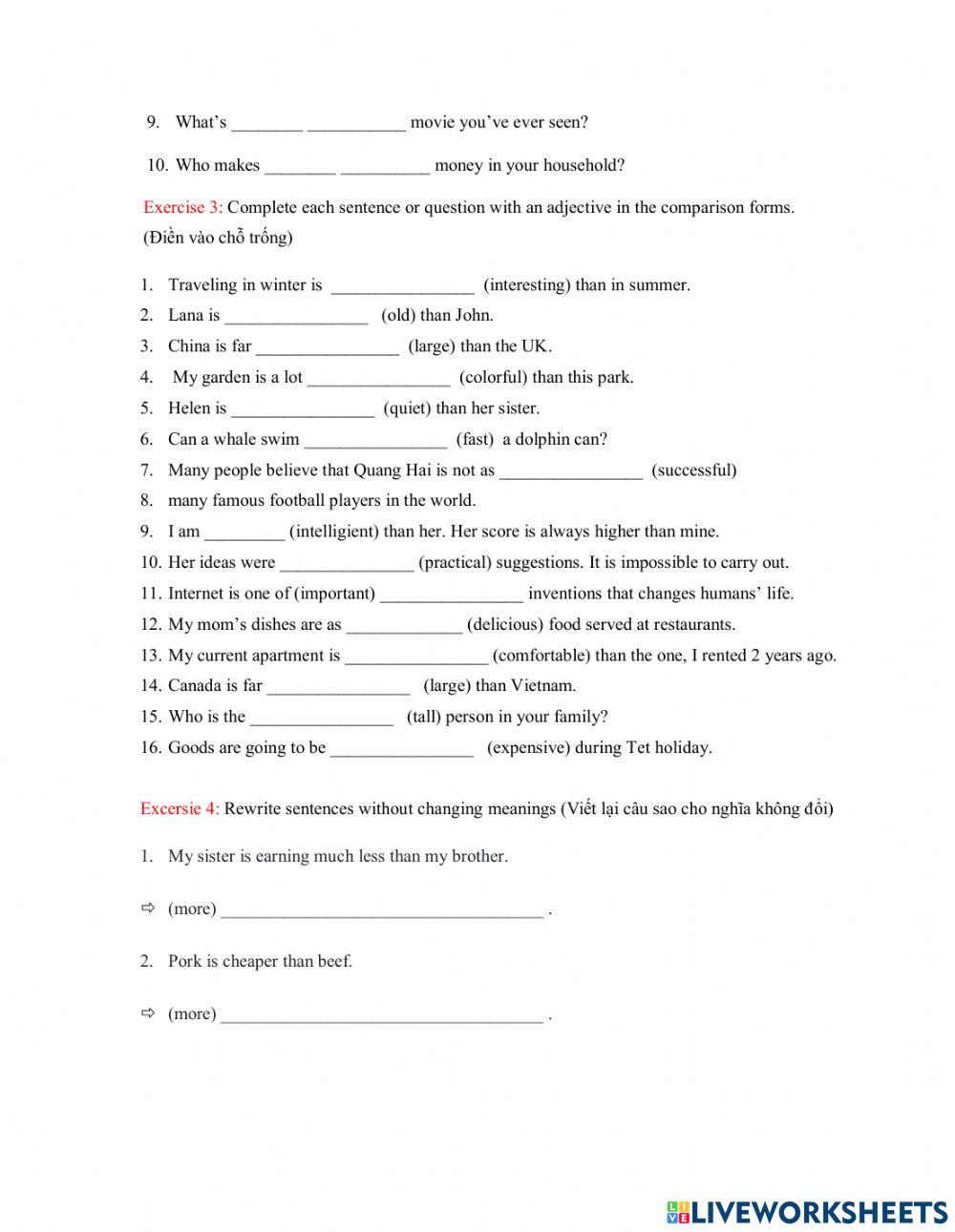 So sánh tổng hợp