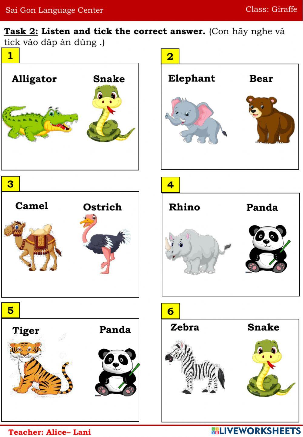 Family members and zoo animals