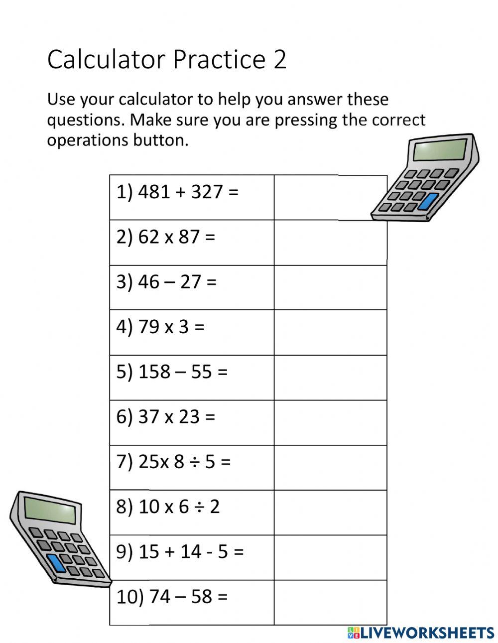 Calculator Practice