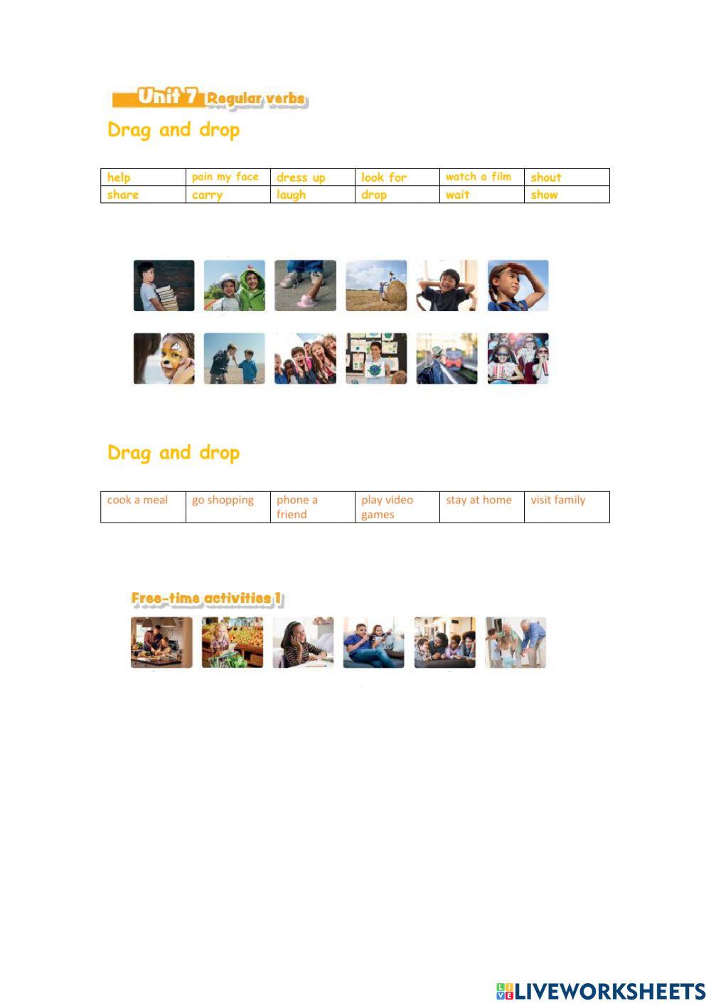 Picture Dictionary Regular Verbs