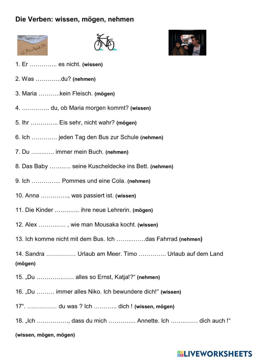 Wissen, mögen, nehmen