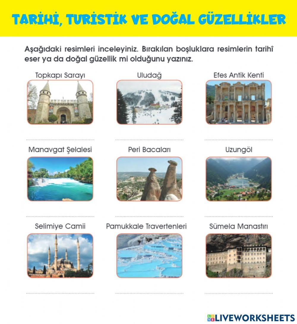 Doğal Güzellikler Tarihi Eserler