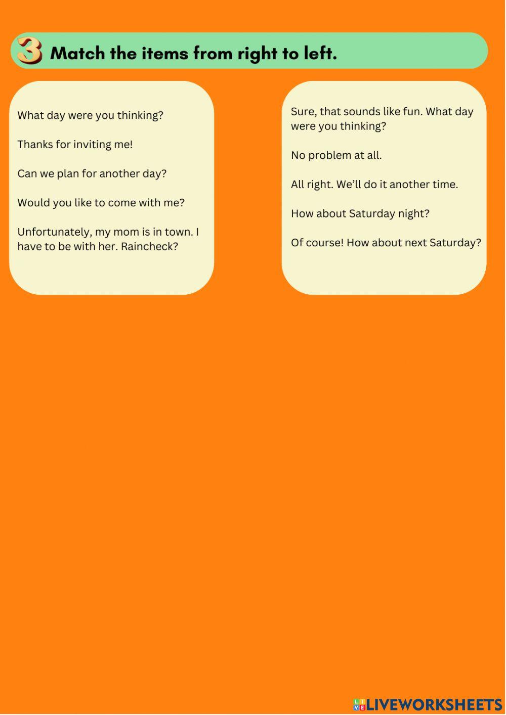 Listening: would you like ...?