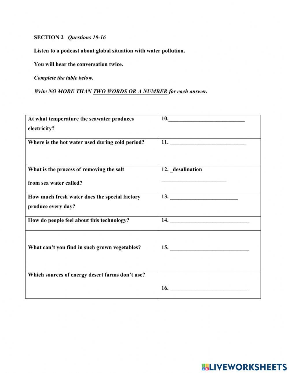 unit 4 listening extra materials 