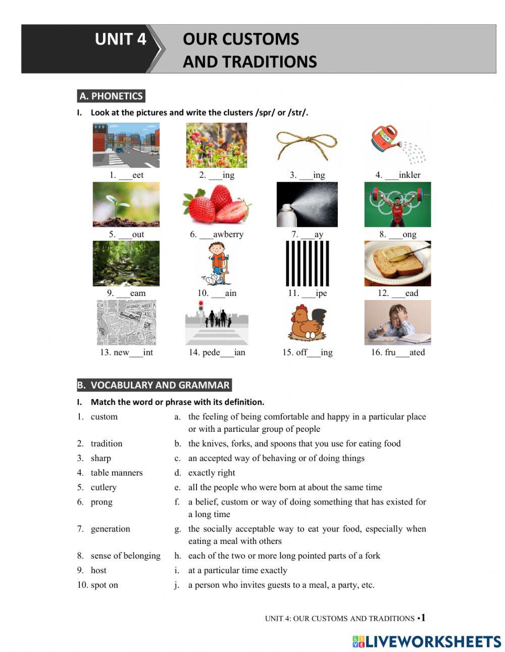 G8 U4 MLH Phonetics & Vocab