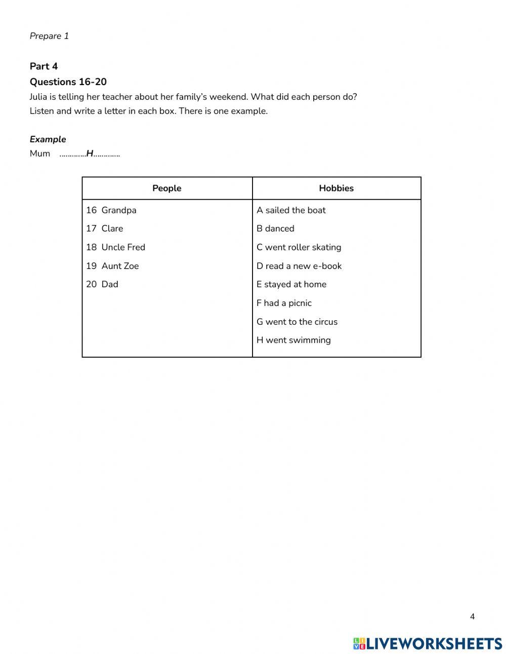 Mock Test 04 - Listening