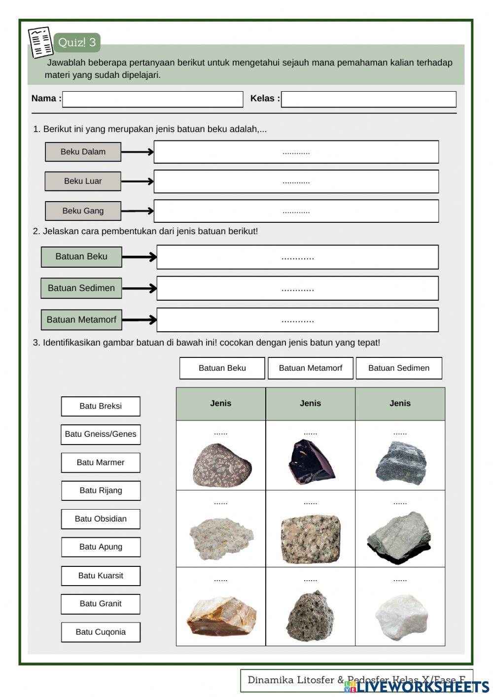 Siklus dan Jenis Batuan