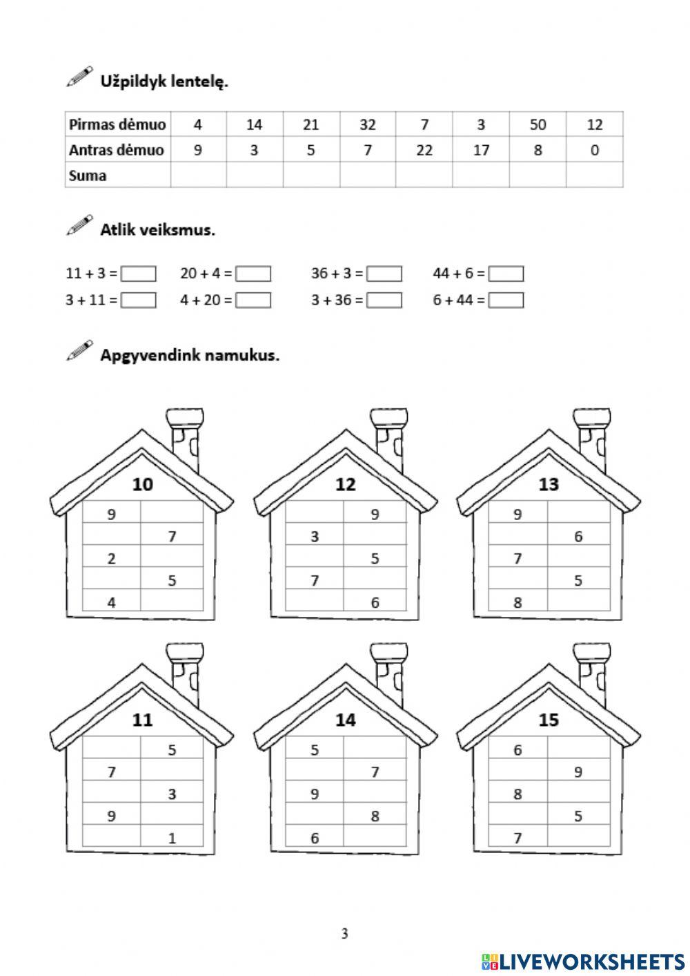 Skaičiaus sandara 1-10