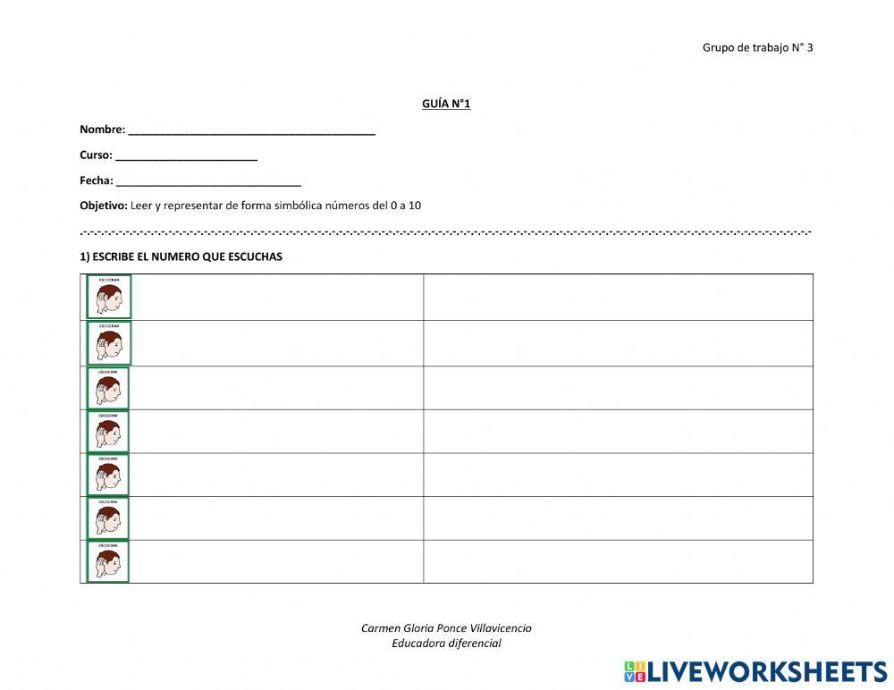 Lectura y escritura de números