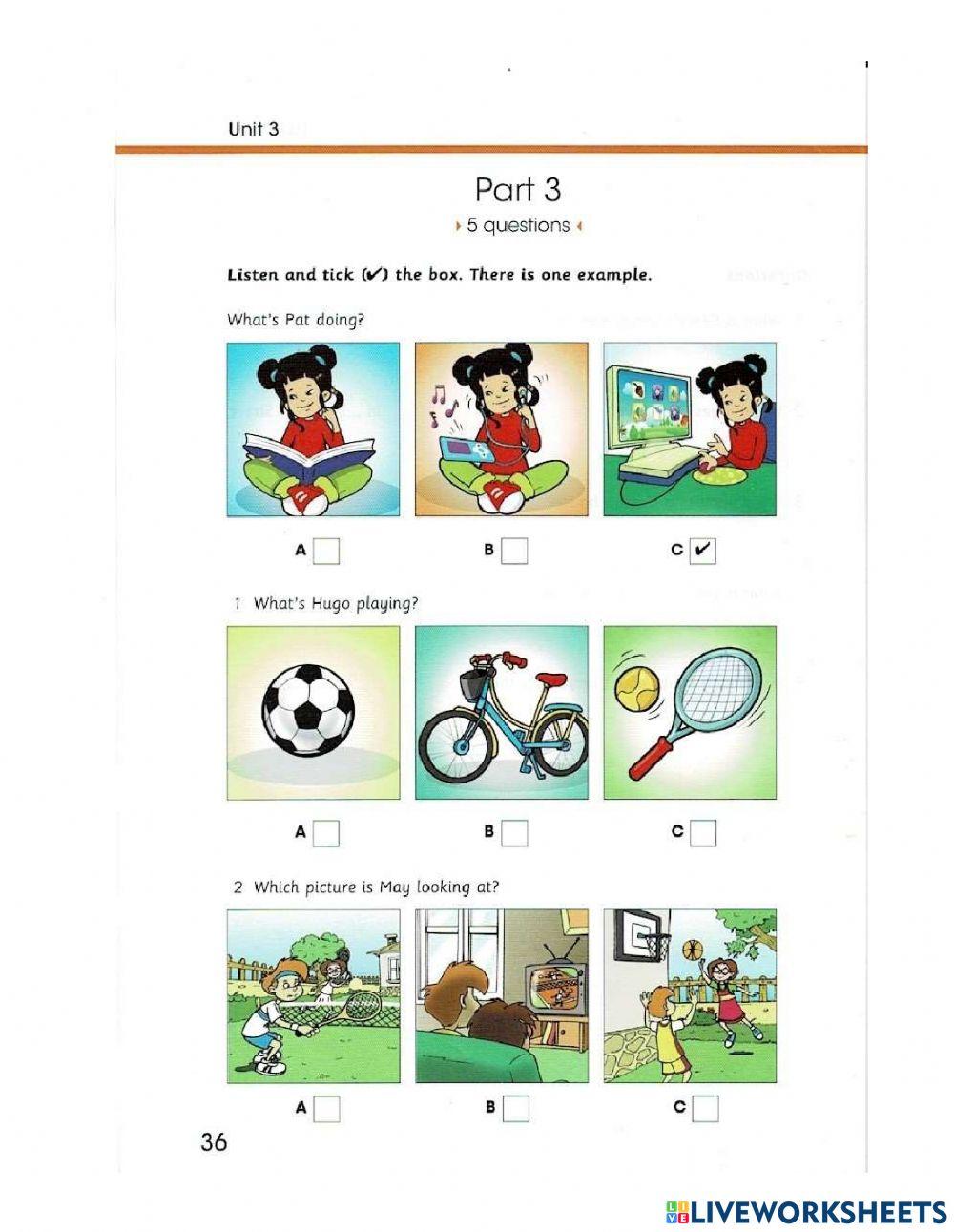 Starters-Skill builder 1-Test 3