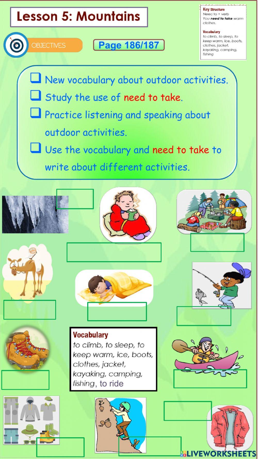 GRADE 6 ACCESS UNIT 9 LESSON 5 online exercise for | Live Worksheets