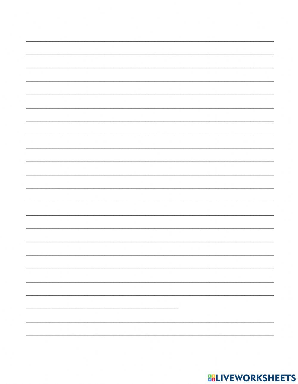 Ensayo para paracticar el tes de escritura