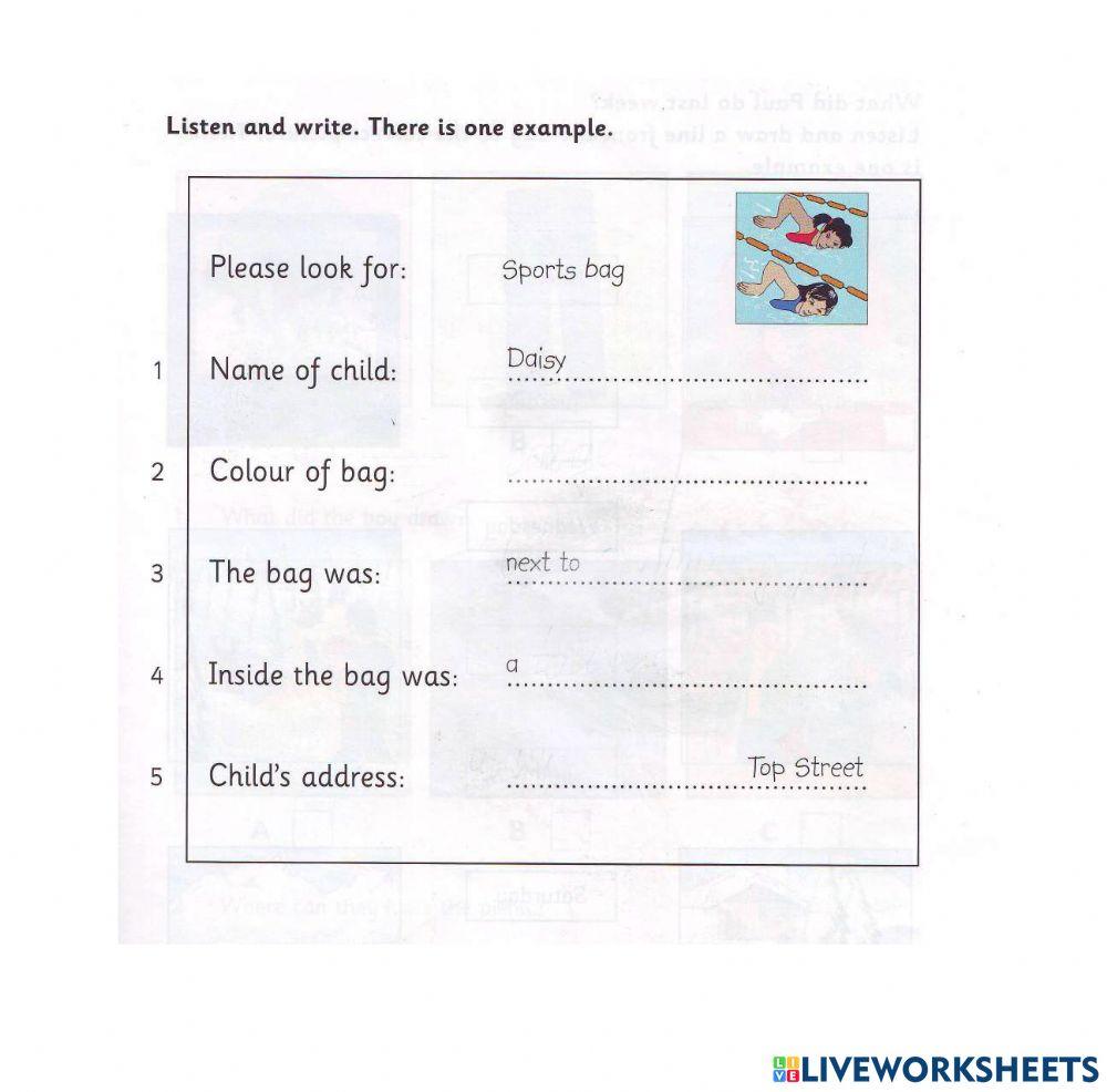 Listening cam 5 test 1 online exercise for live worksheets