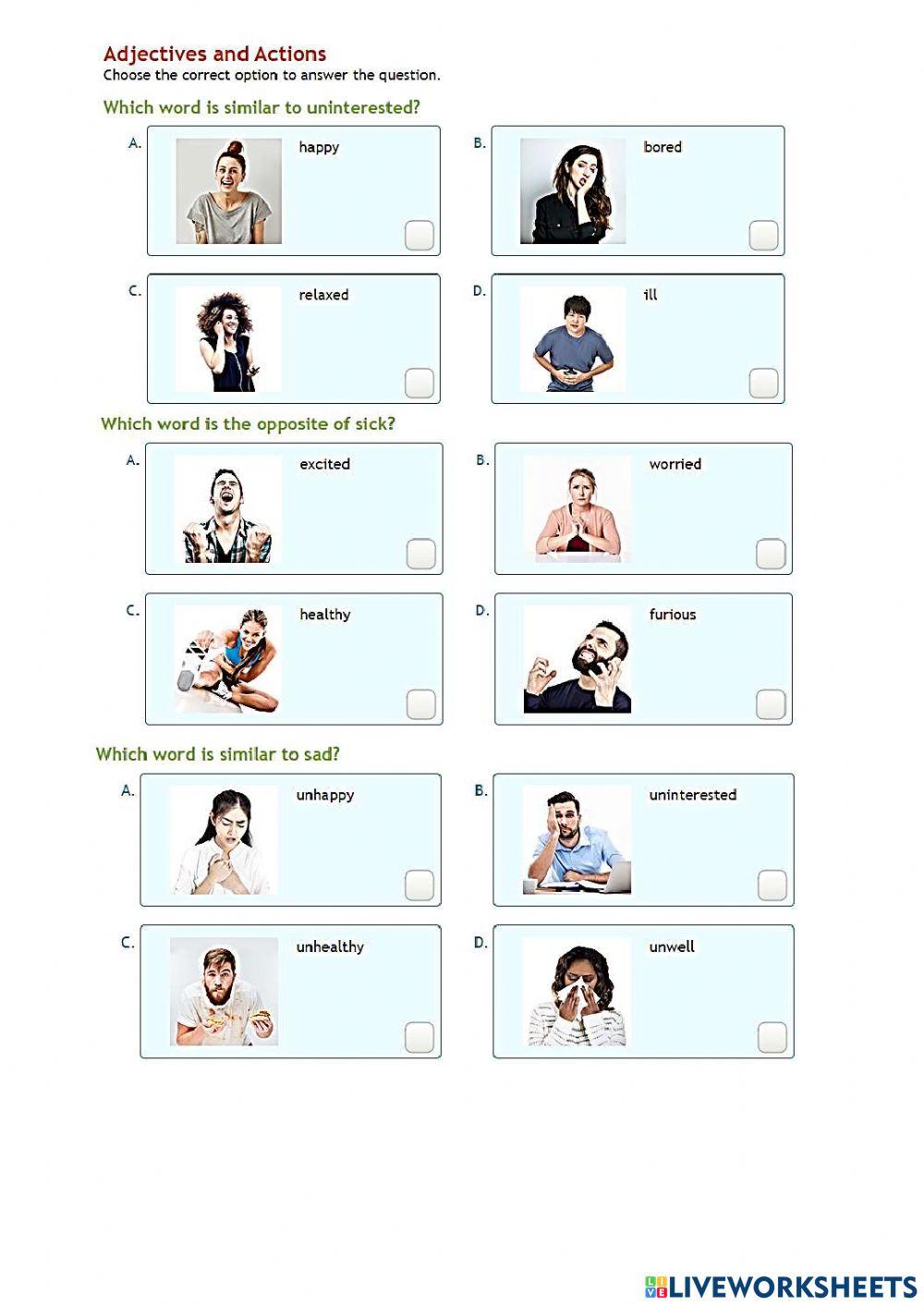 Let's hit the road 2a +actions and adjectives