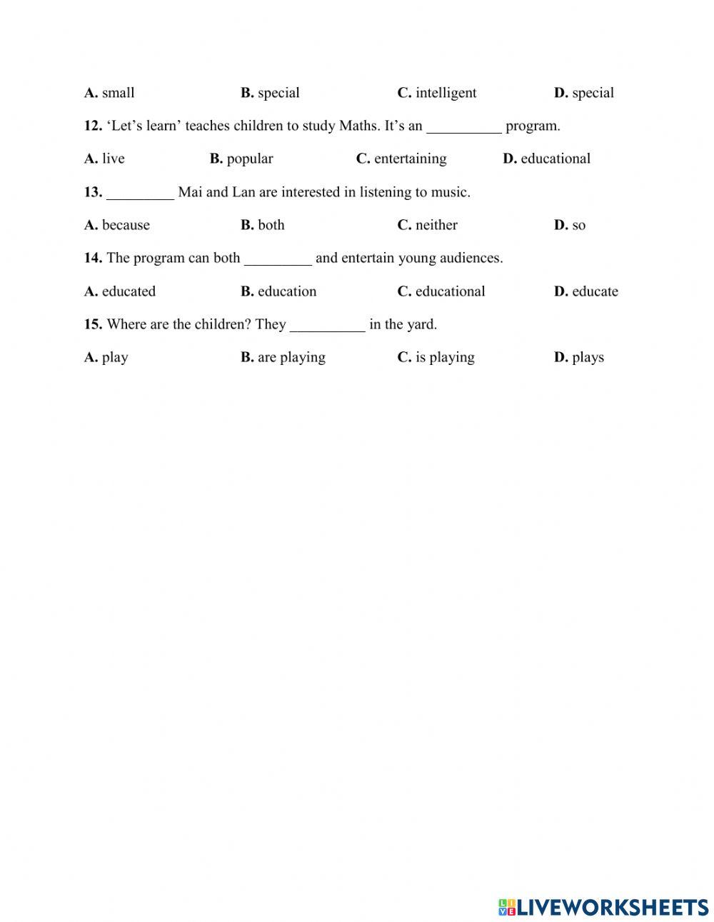 Practice test - Unit 7 - TEST 2