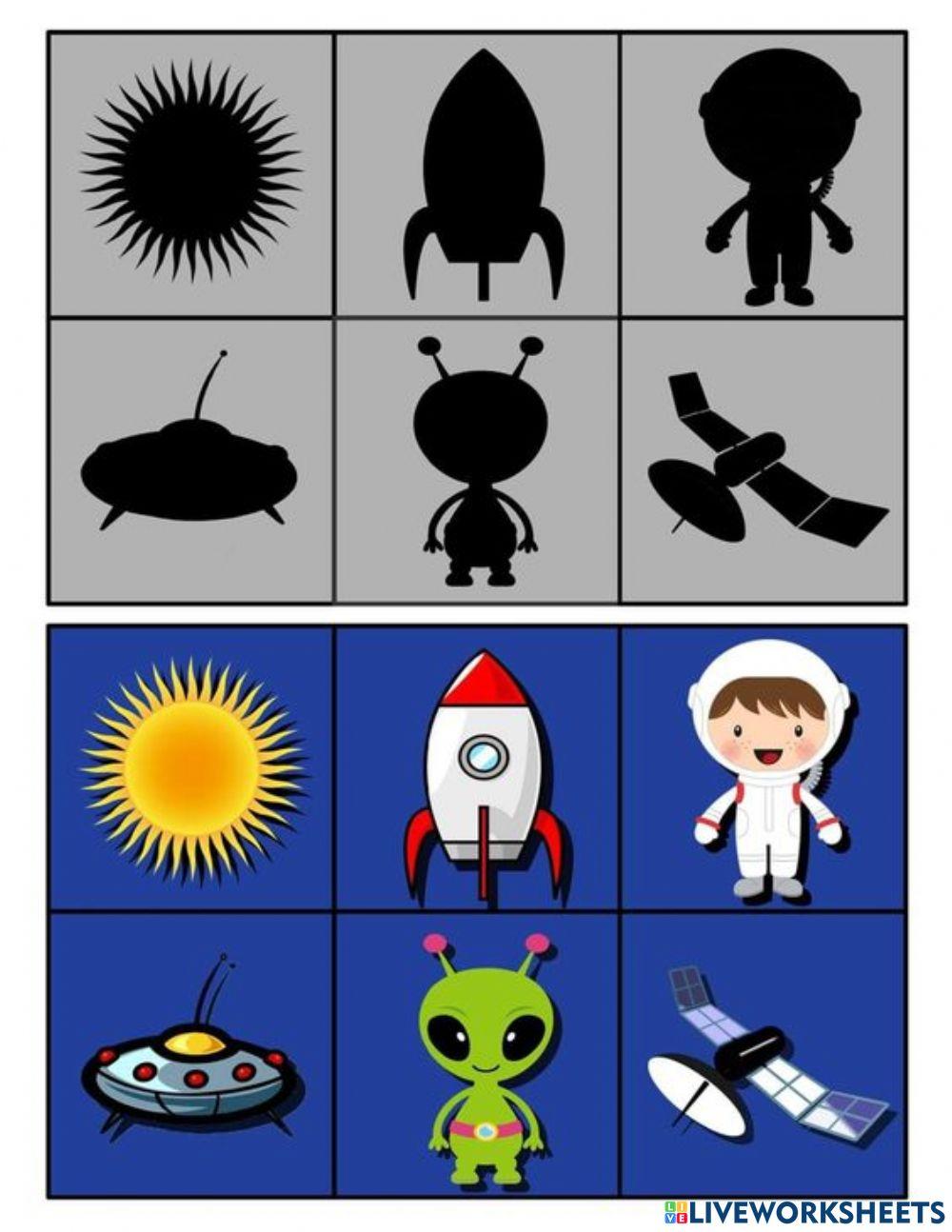 Знайди тінь. (Космос)