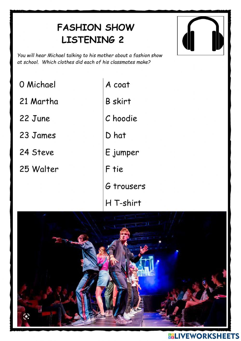 Fashion Show Listening 2