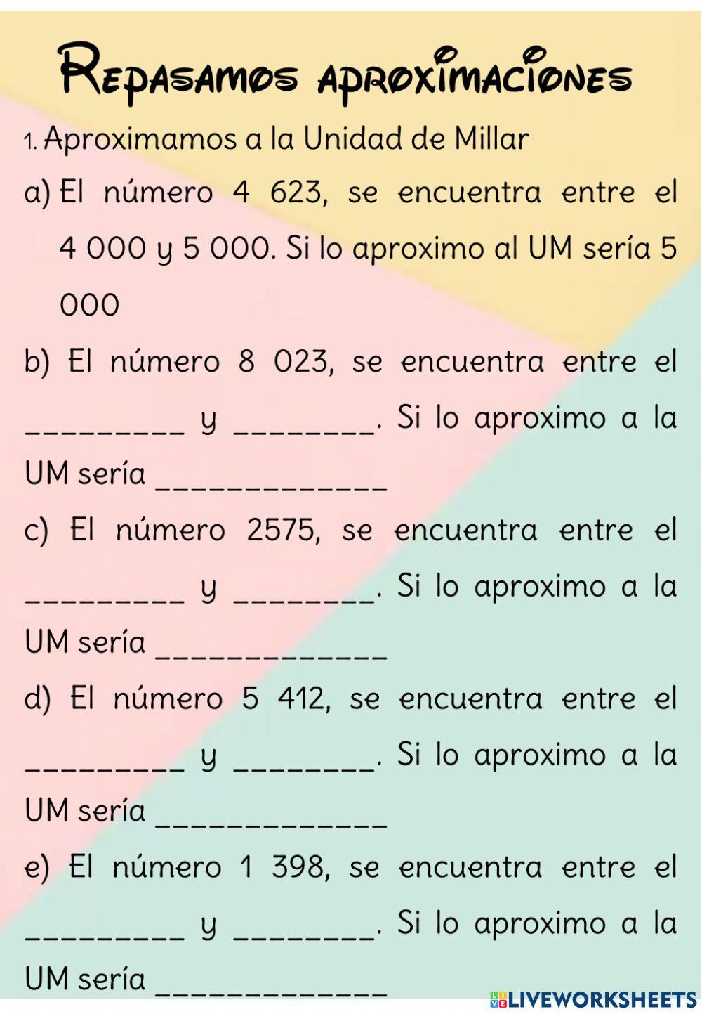 Repaso aproximaciones