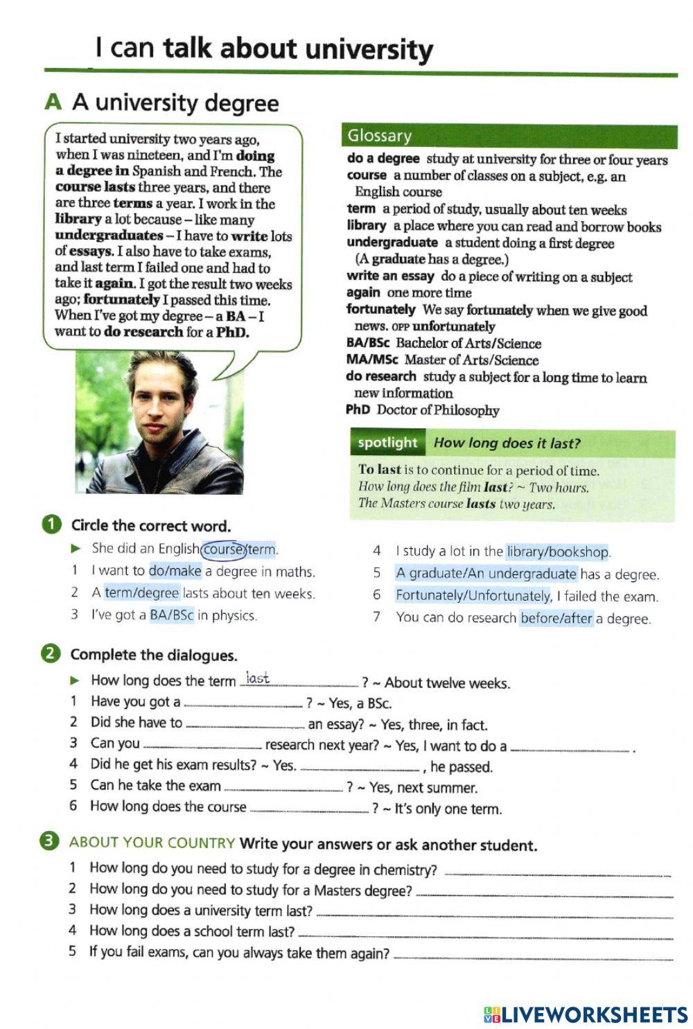 Basic Vocabulary - 43 University