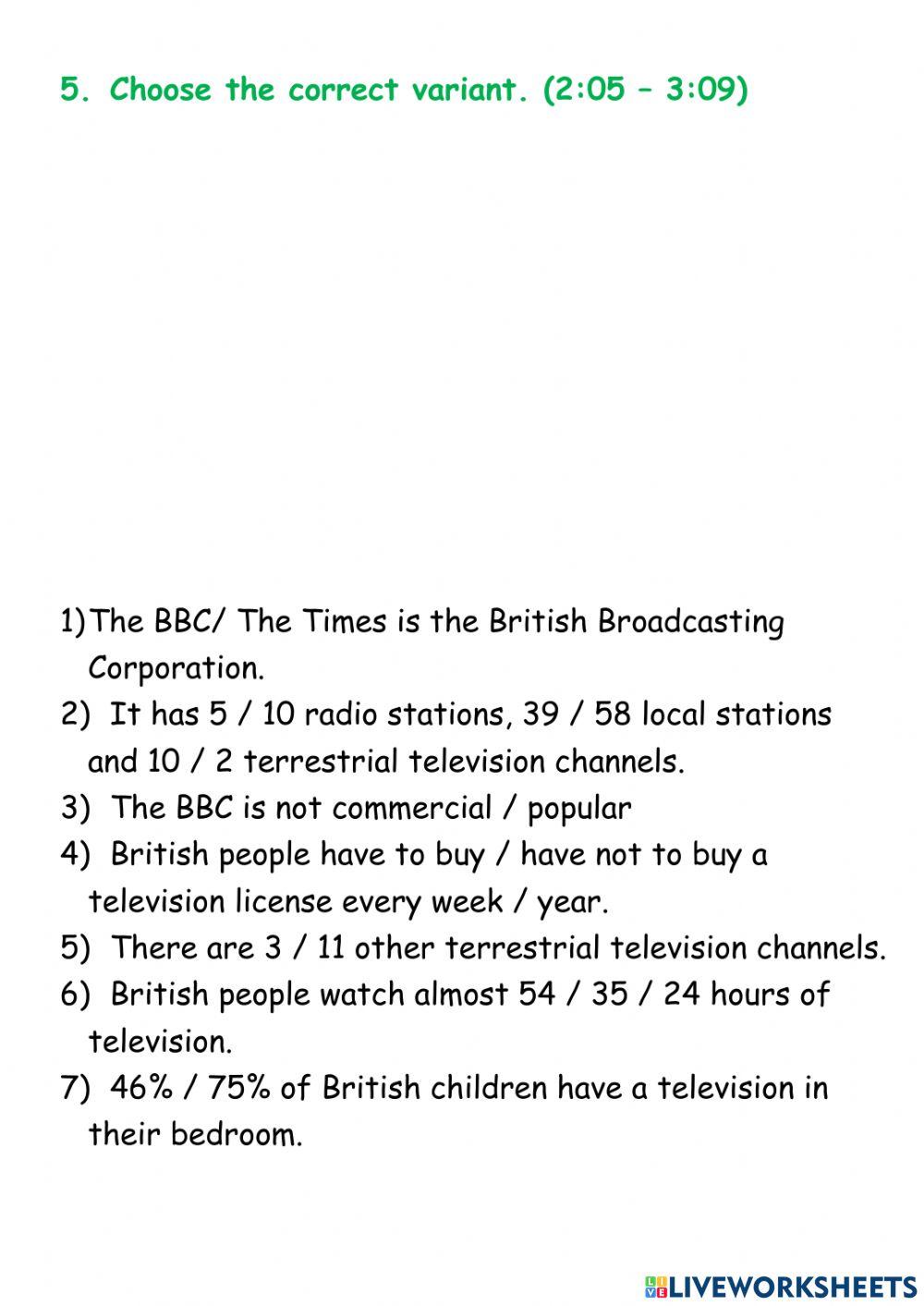 Window on Britain. Mass Media
