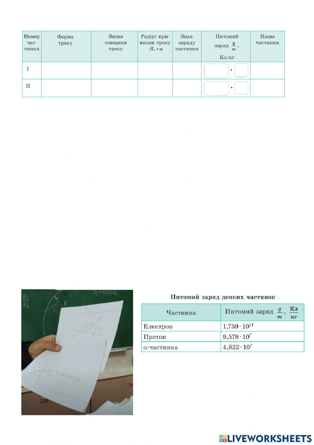 Дослідження треків заряджених частинок