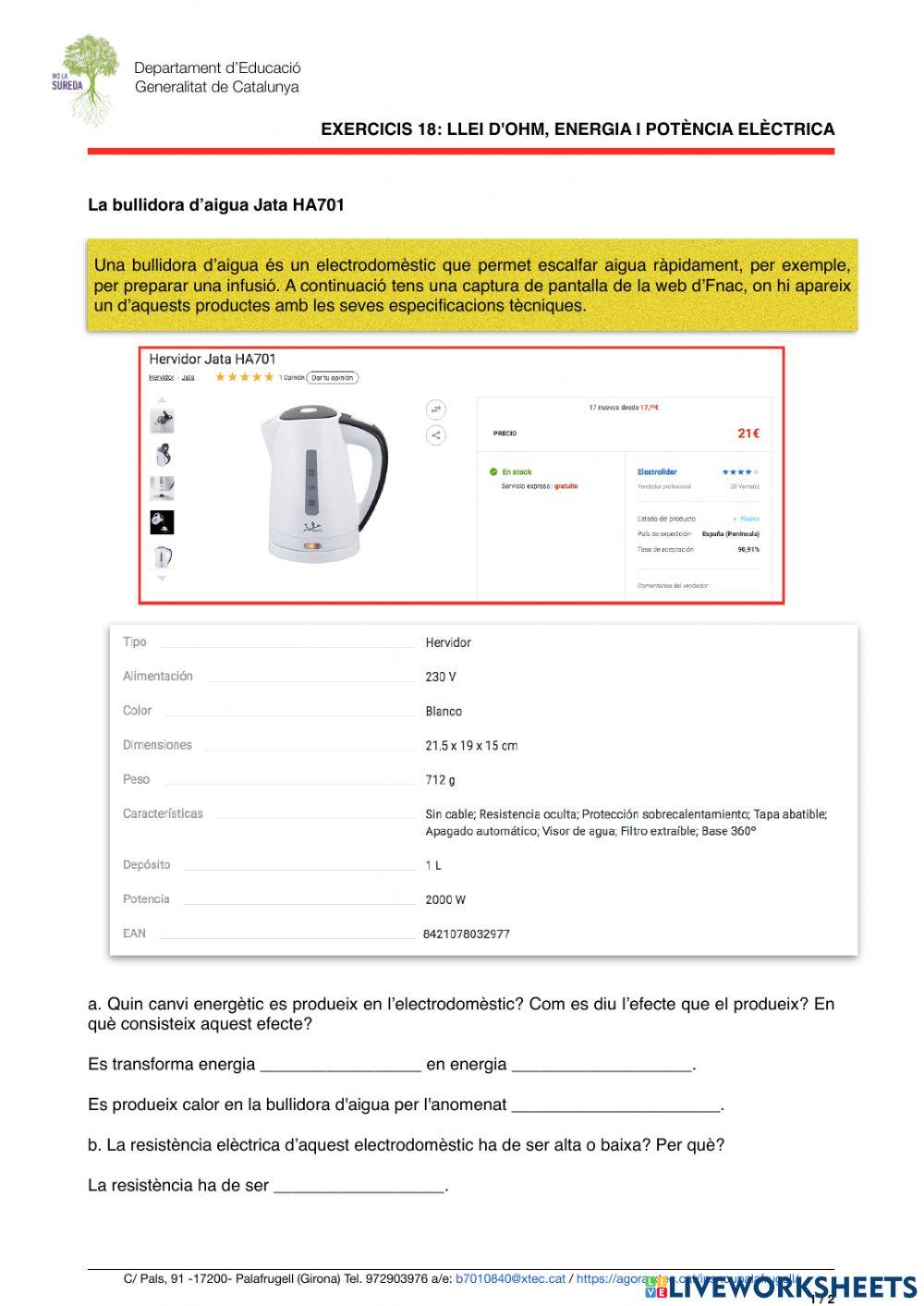 Exercicis 18-Potència i energia