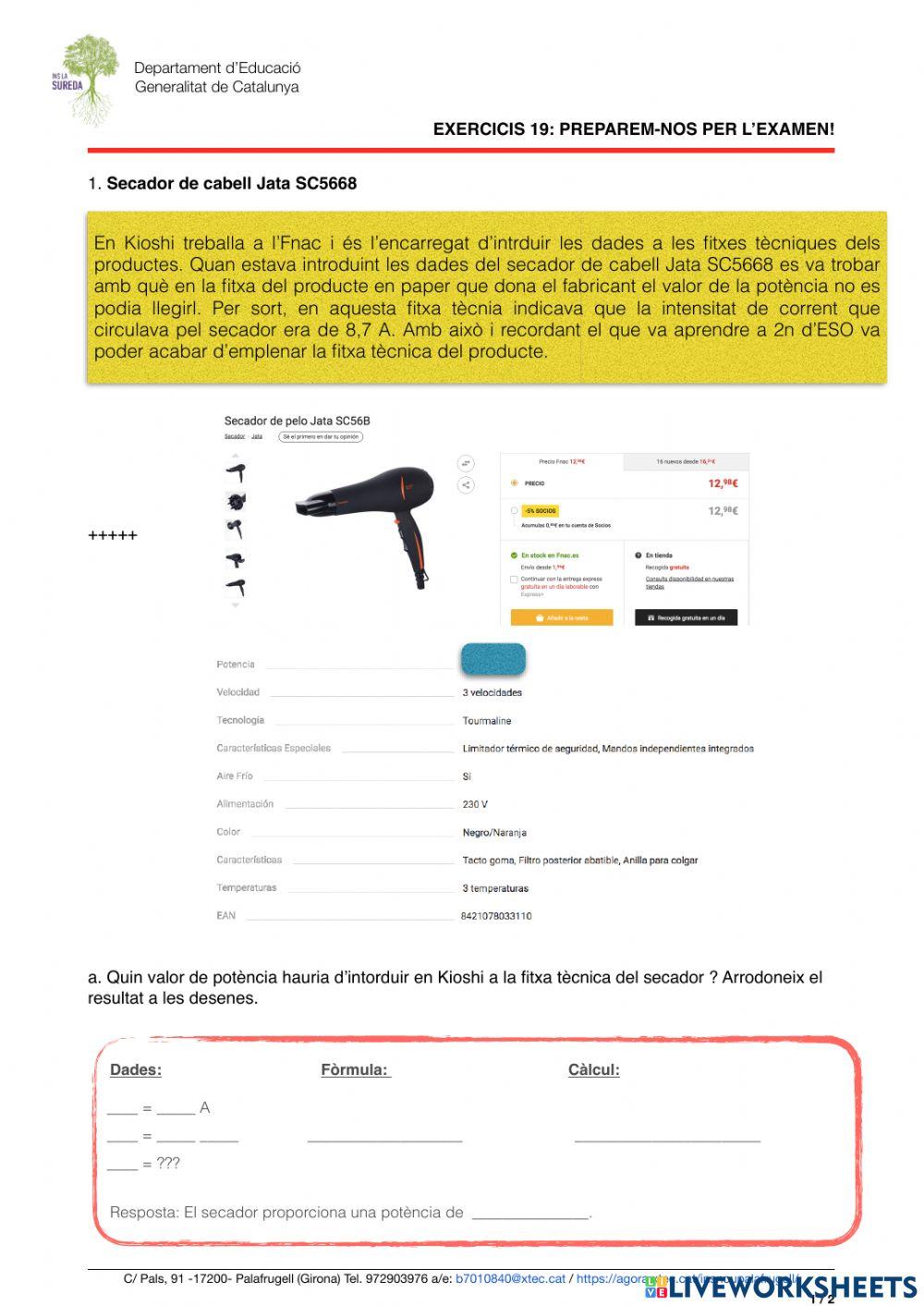 Exercicis 19-Pot i E