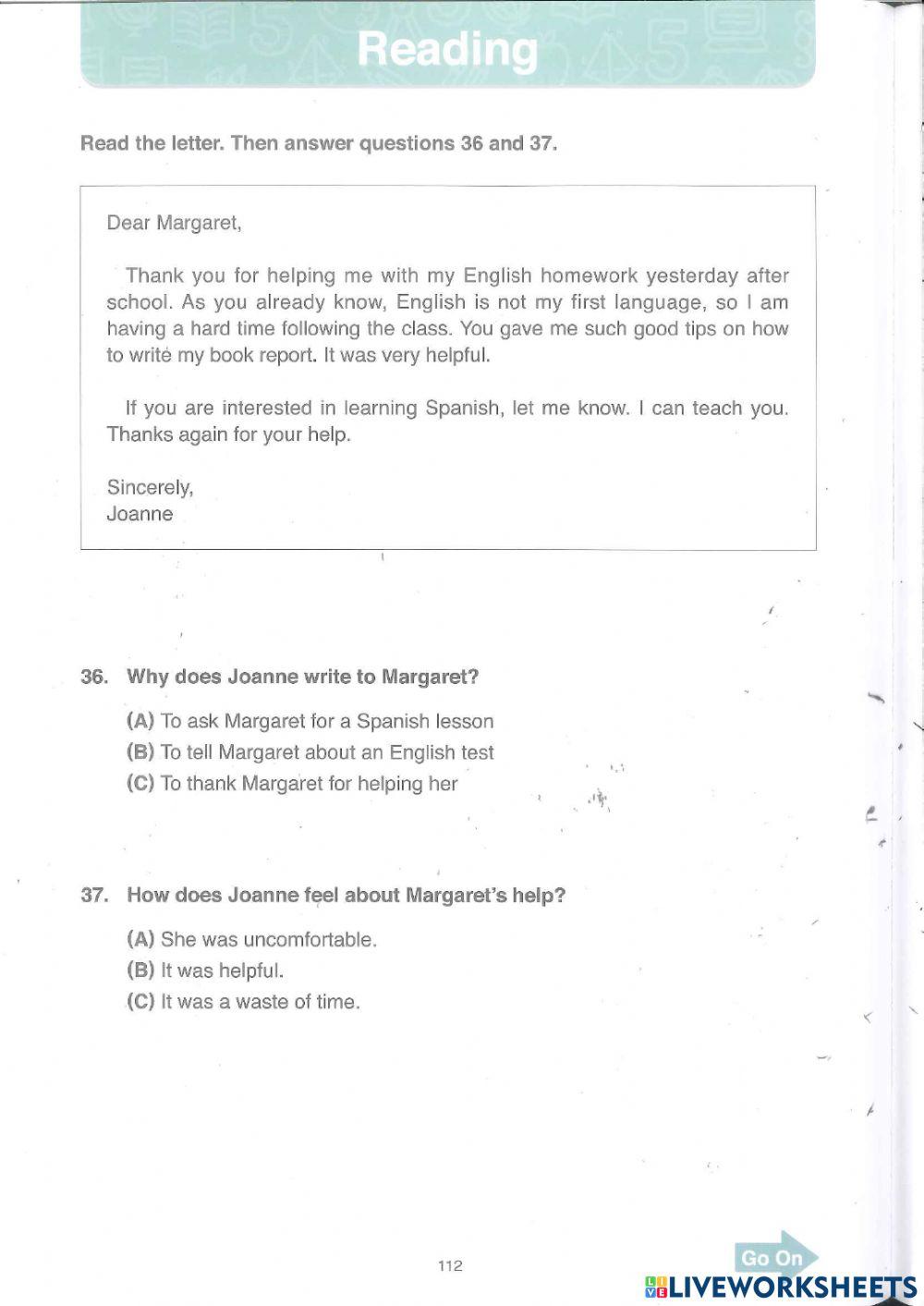 TOEFL PRIMARY STEP 1 (Practise test 1 phần 2)