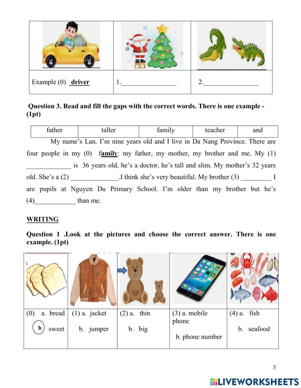 Final test II grade 4