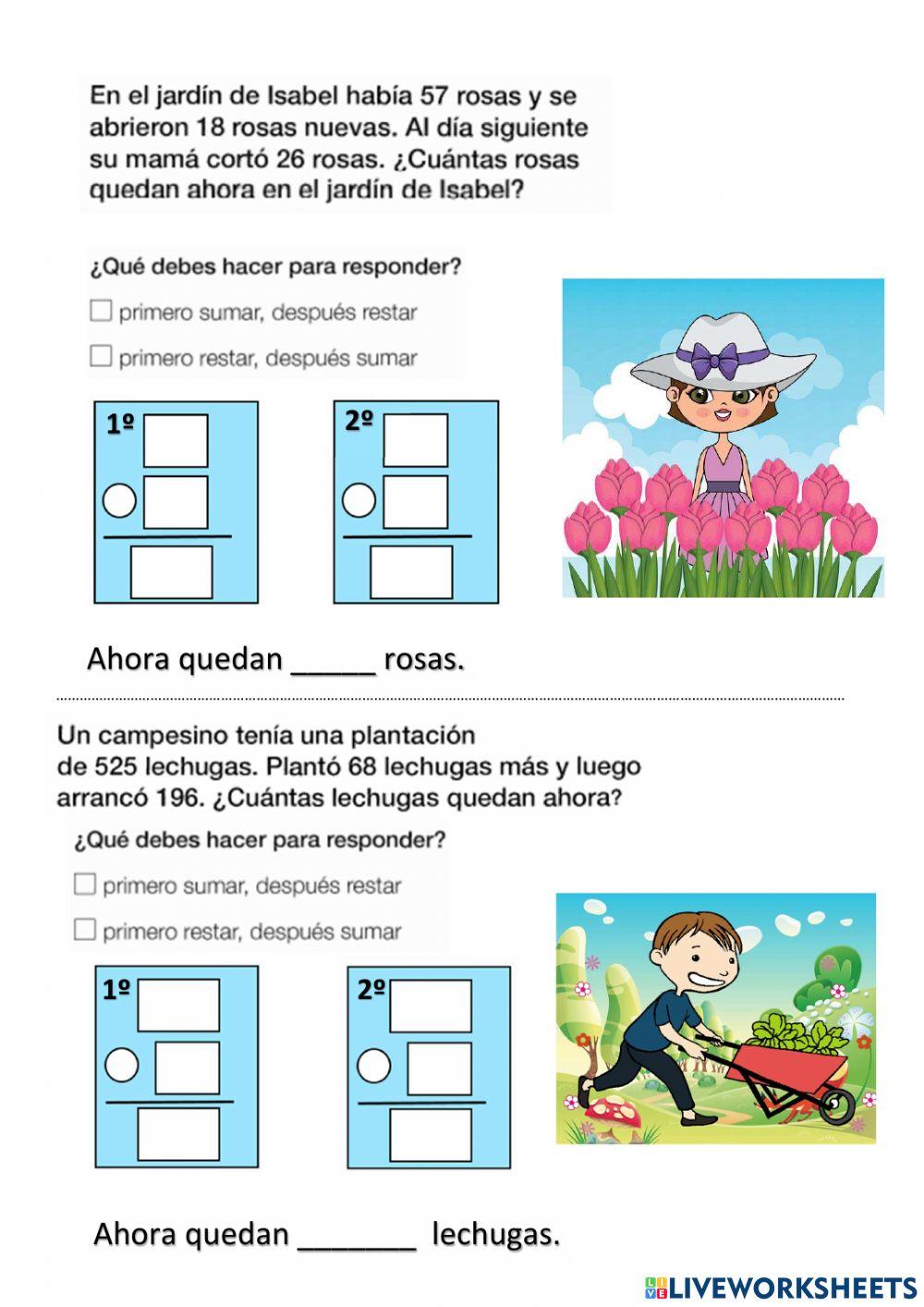 Problemas de 2 operaciones