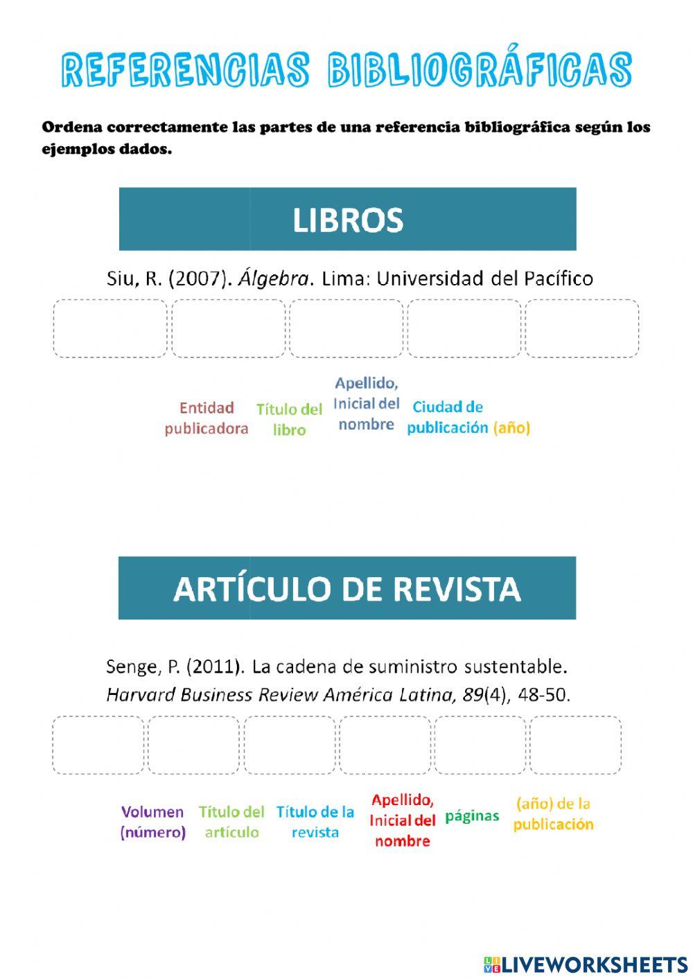 Referencias bibliográficas