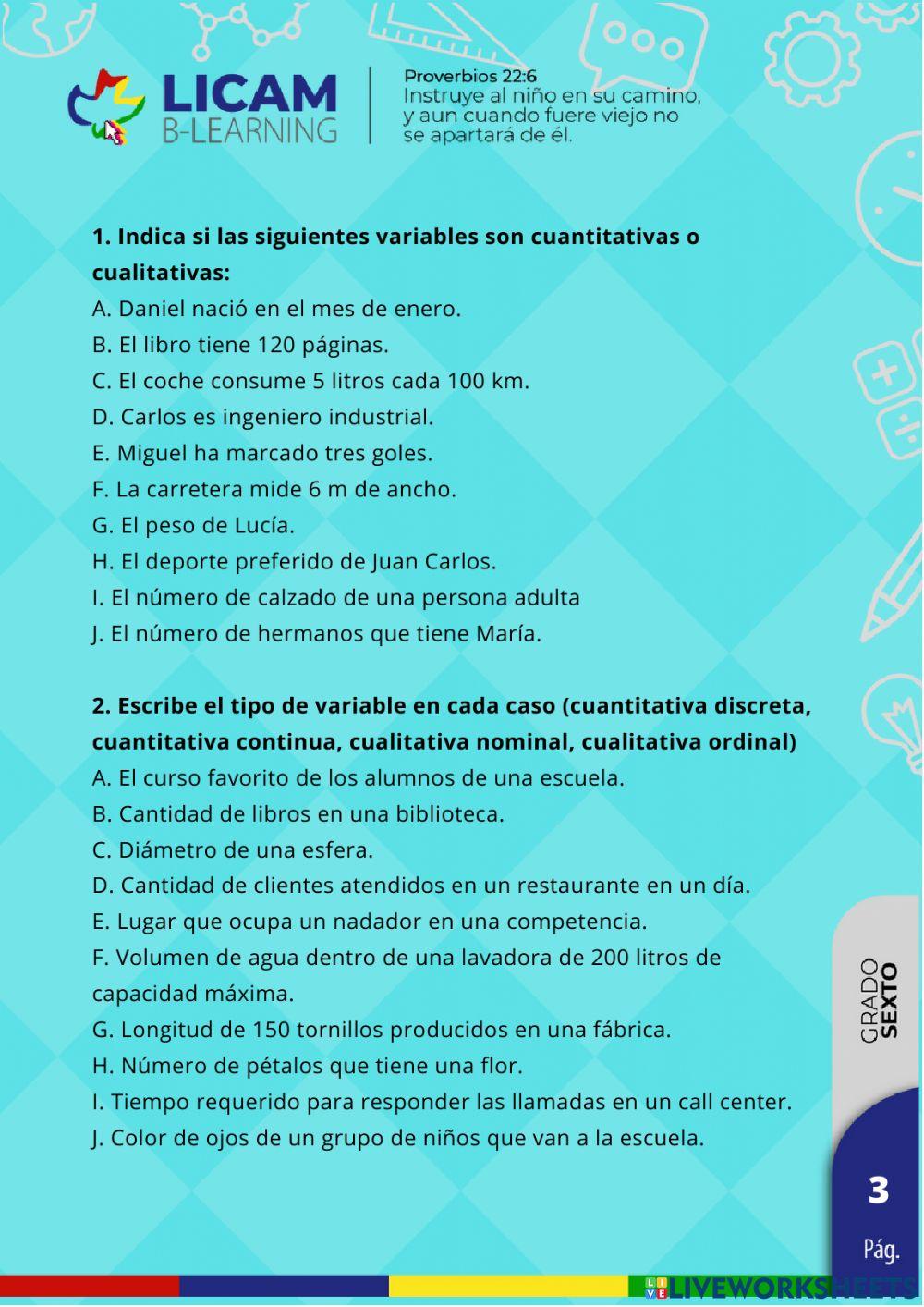 Variables cualitativas y cuantitativas