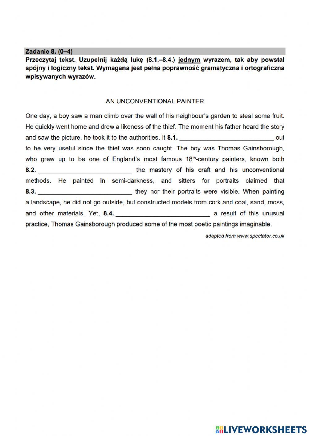 Matura rozszerzona Use of English