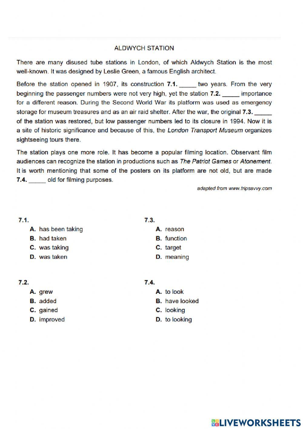 Matura rozszerzona Use of English