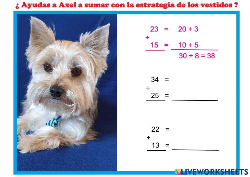 Sumas con la estrategia de los vestidos con Axel