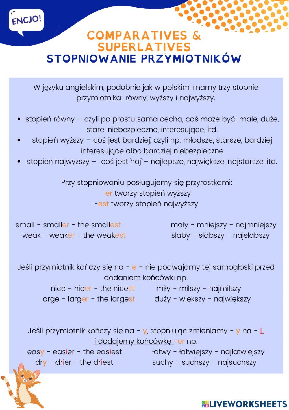 Comparatives & superlatives