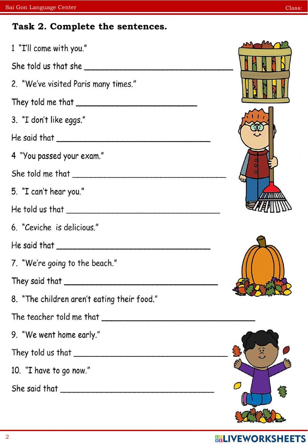 Reported Speech (8.5)