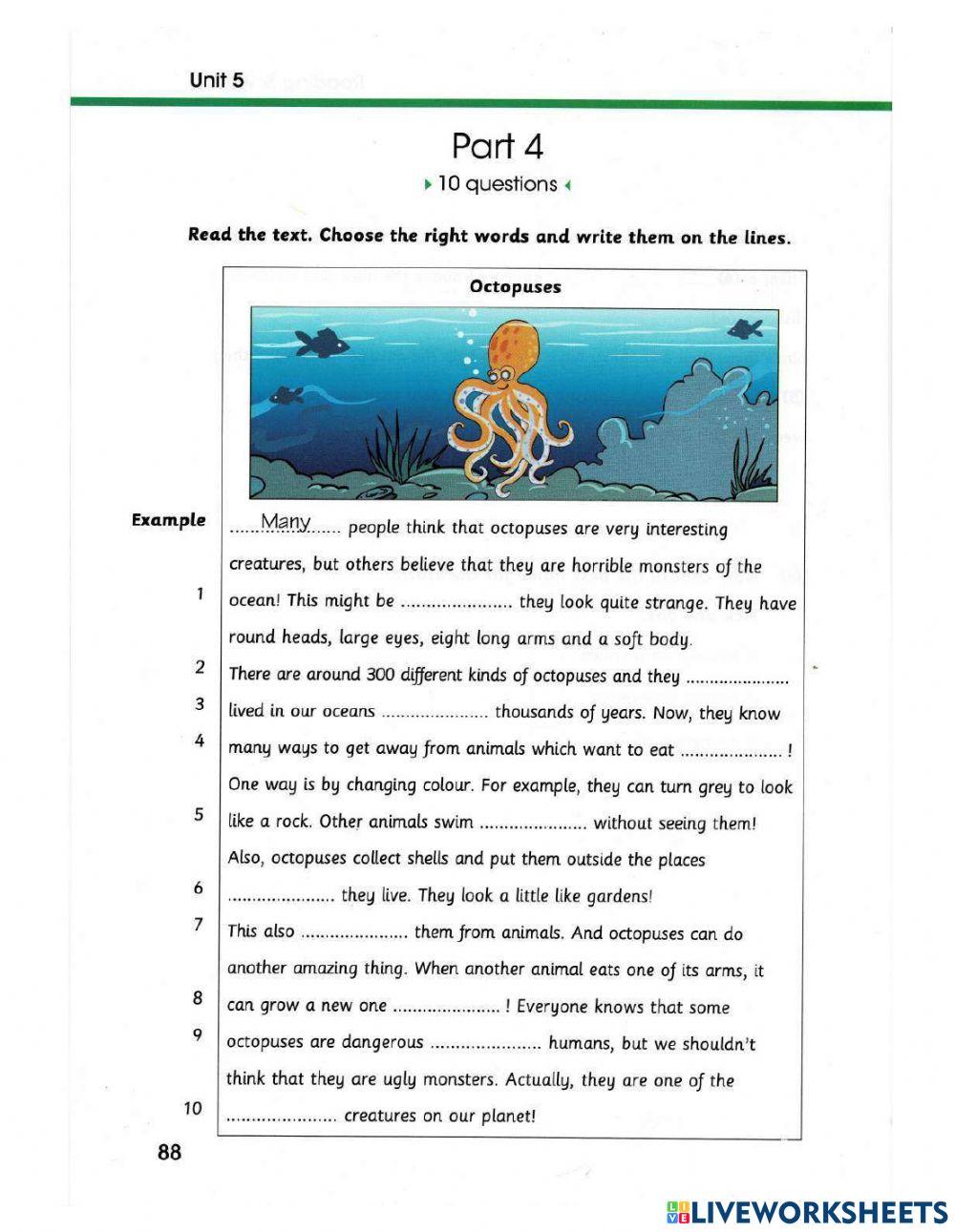 Reading test 5-Flyers skills builder 2- 