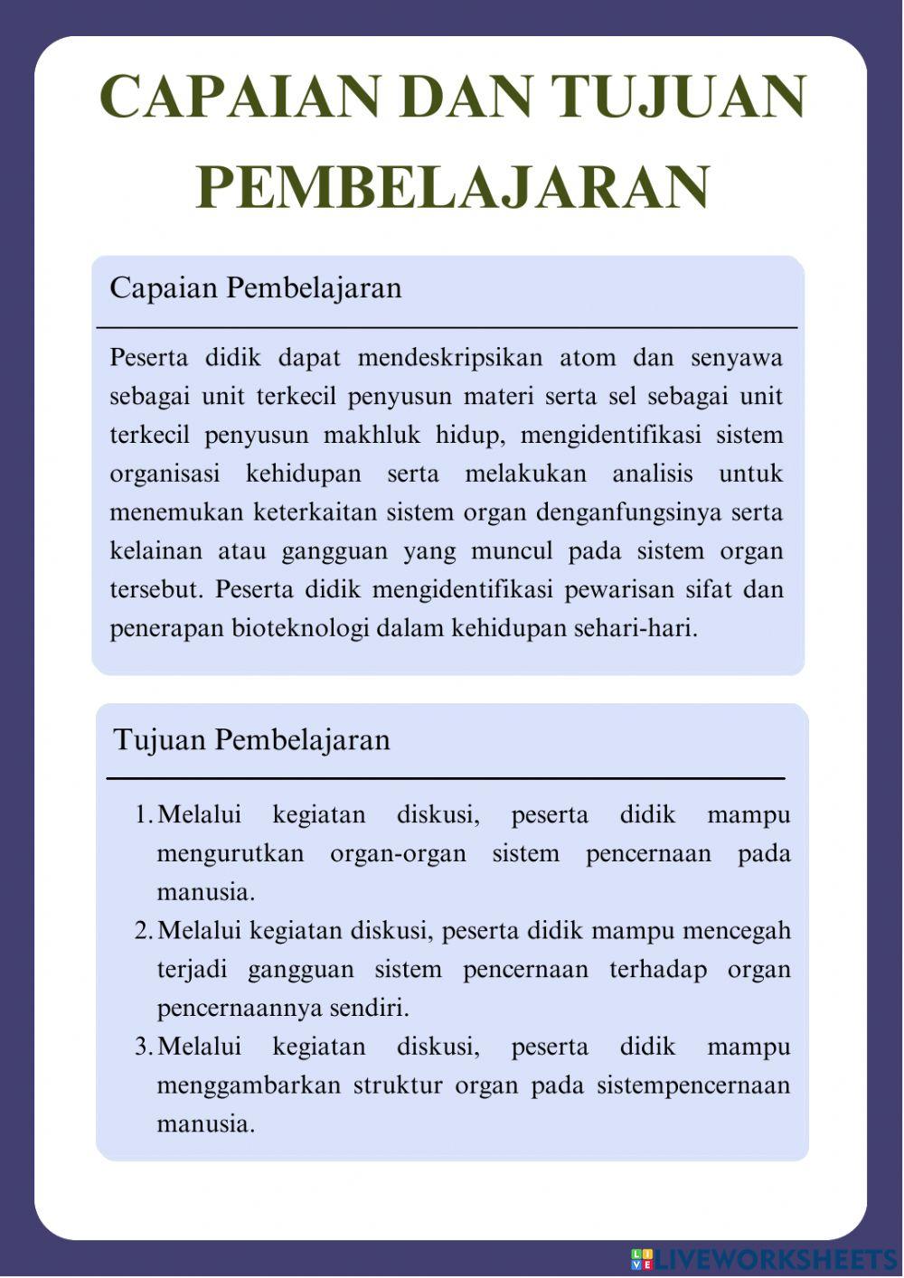 LKPD SISTEM PENCERNAAN MANUSIA KELAS VIII SMP