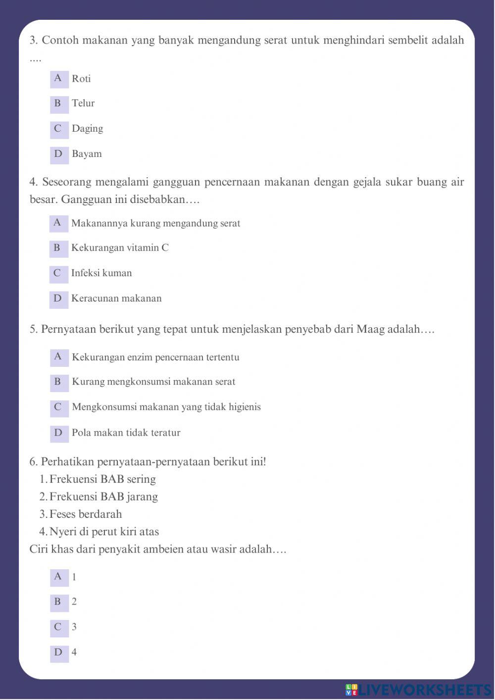 LKPD SISTEM PENCERNAAN MANUSIA KELAS VIII SMP
