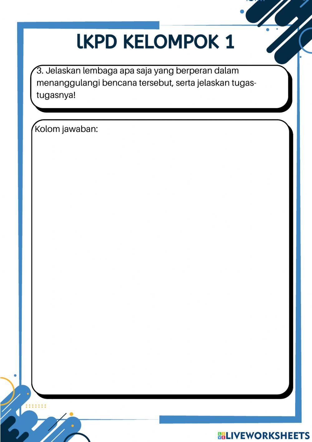 LKPD Persebaran bencana alam